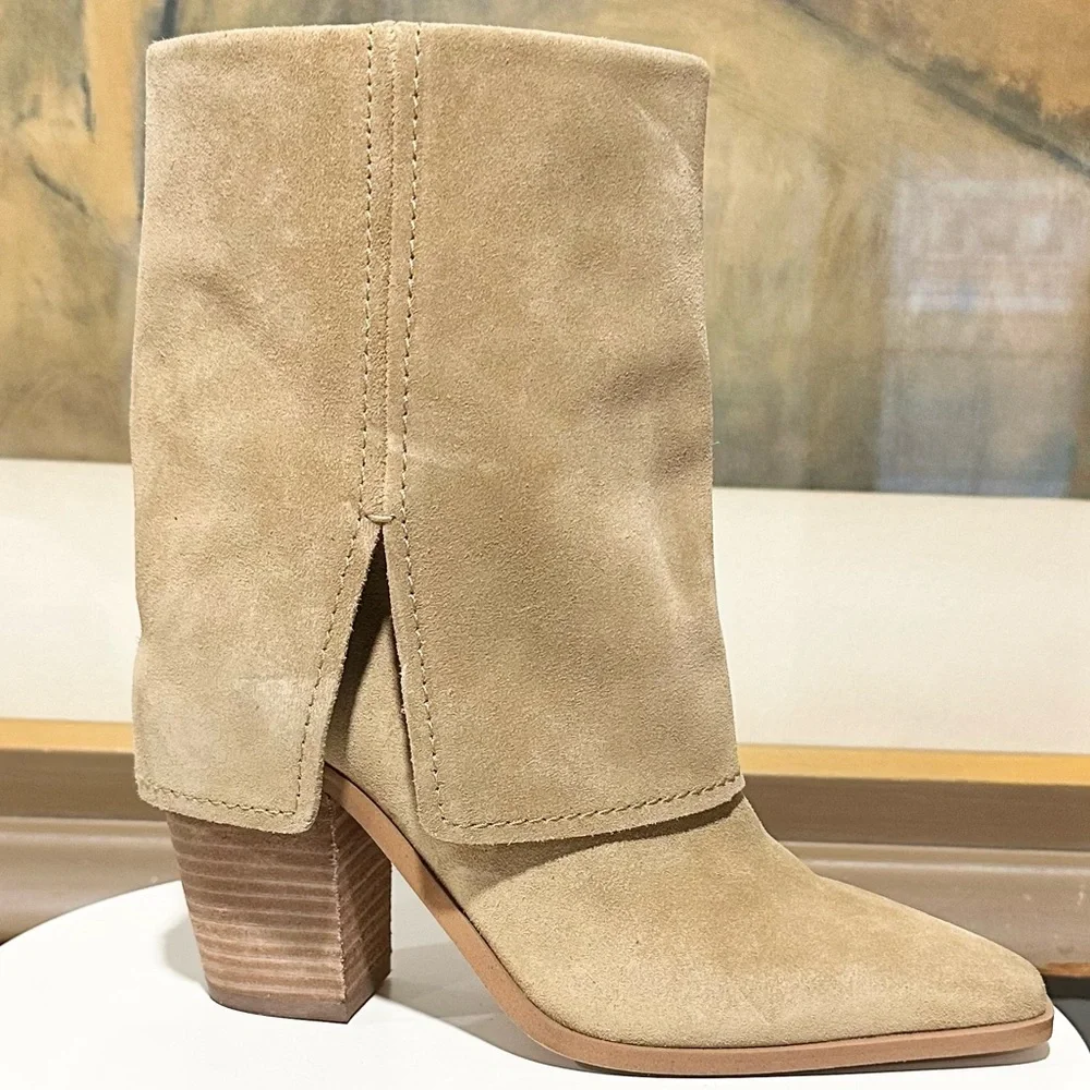 🌸VINCE CAMUTO🌸 Alolison Foldover Boot In Suede Size: 5.5 - Picture 3 of 13